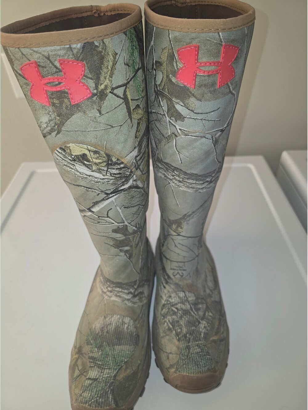 Under Armour Camo Hunting Boots Pink Logo Women's Size 10